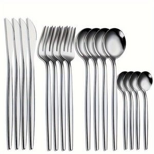 16pcs Stainless Steel Thin Portuguese Cutlery Set