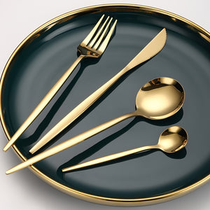 16pcs Stainless Steel Thin Portuguese Cutlery Set