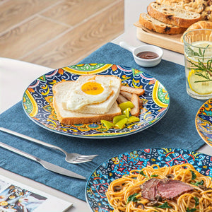 [Boho Dinner Plate] 6pcs Dinner Plate Porcelain Boho Style 10.5 Inch Plate