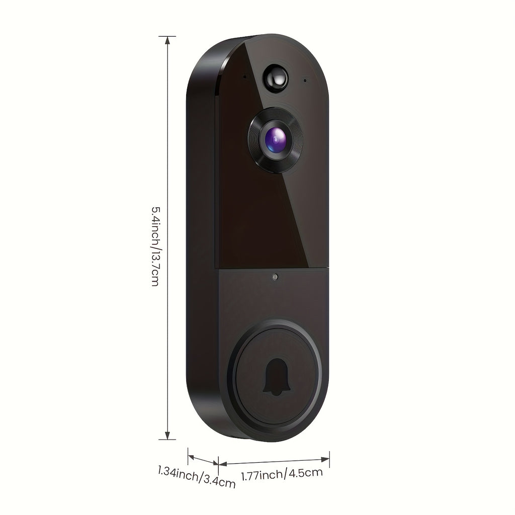 Wireless 1080P Surveillance Doorbell, 2.4G Wireless Video Is Clear. USB Charging