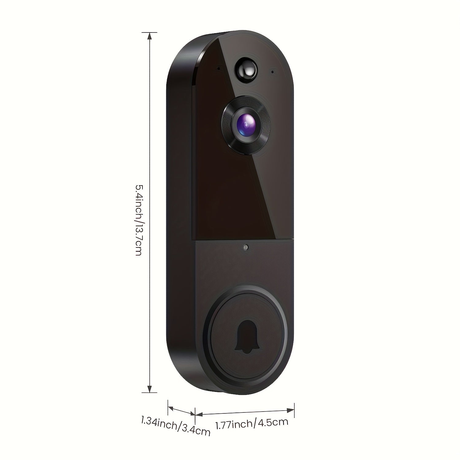 Wireless 1080P Surveillance Doorbell, 2.4G Wireless Video Is Clear. USB Charging