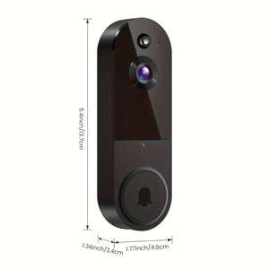 Wireless 1080P Surveillance Doorbell, 2.4G Wireless Video Is Clear. USB Charging