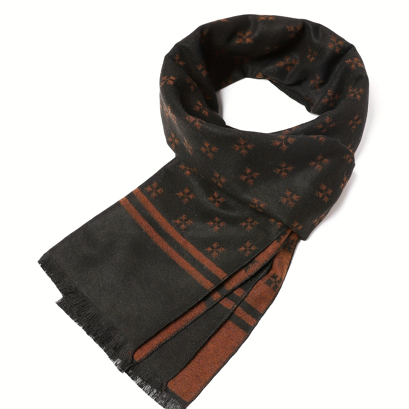 Winter New Diamond Patterned Men's Scarf