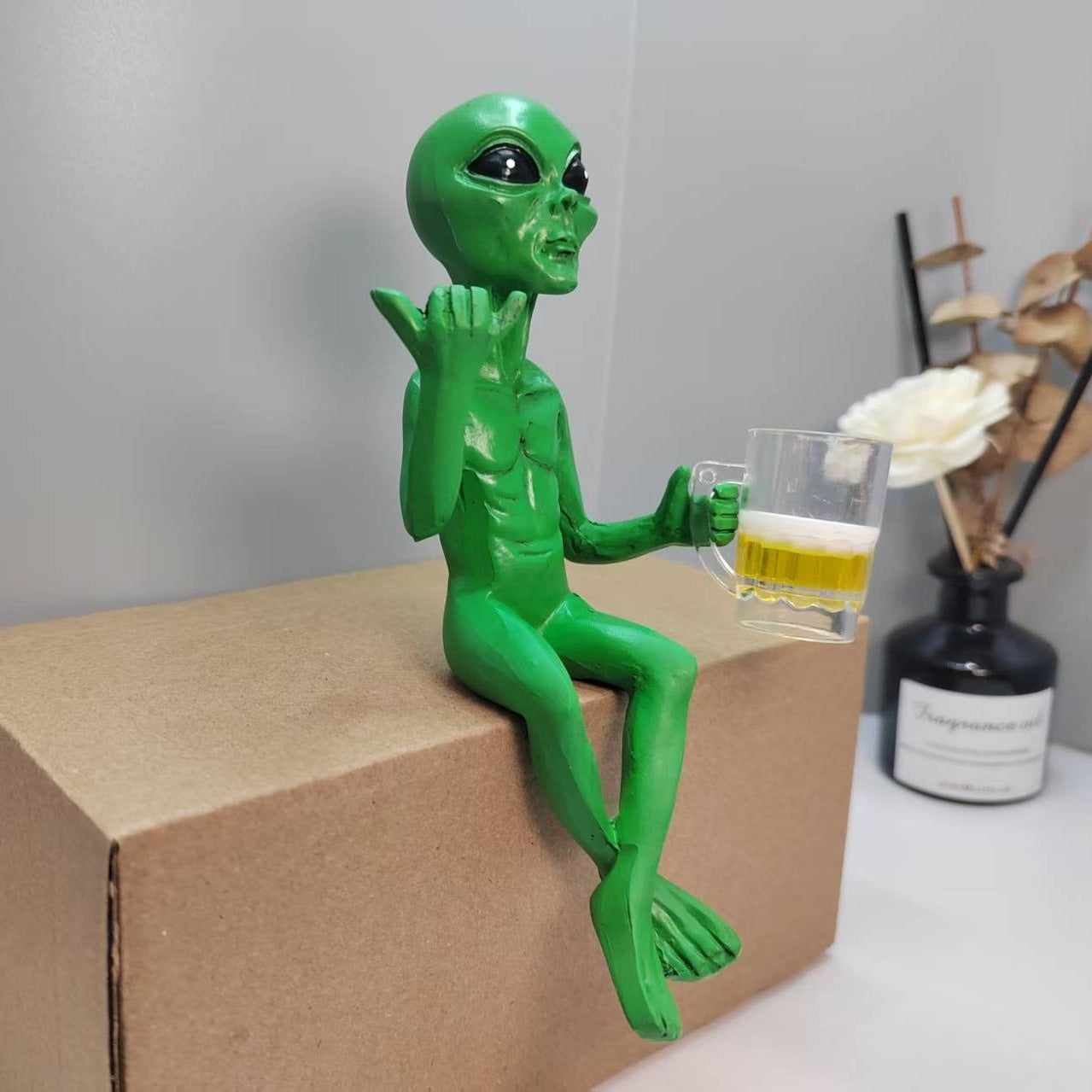 A Resin Skull Drinking Ornament, Creatively Handcrafted, Suitable for Outdoor