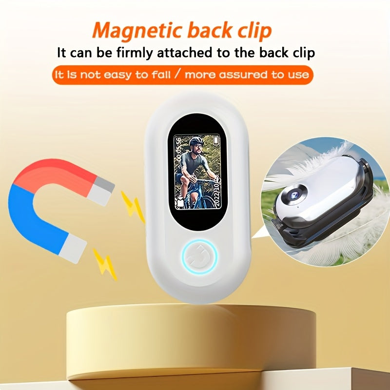 1080P Pet Camera with Display - First-Person View, Long-Lasting 350mAh Rechargeable Battery