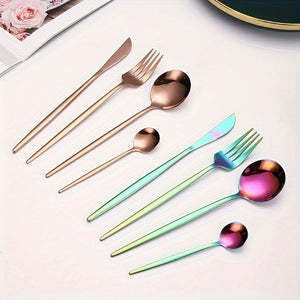 16pcs Stainless Steel Thin Portuguese Cutlery Set