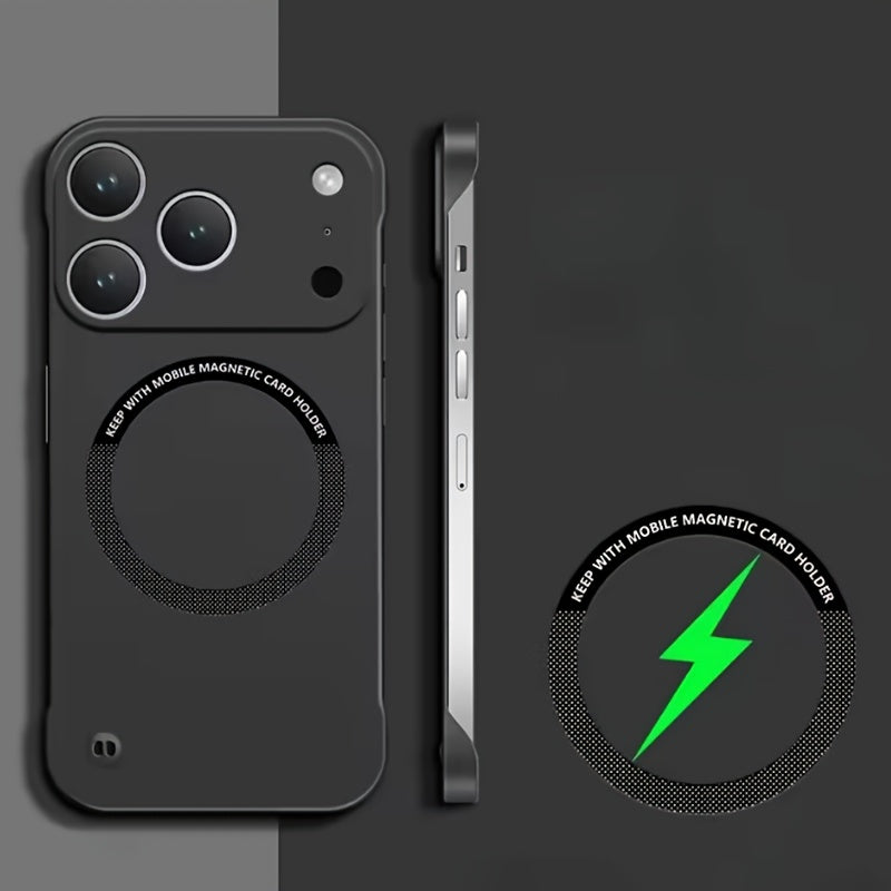 Case Designed for iPhone Series Featuring a Magnetic Frameless Hard PC Construction