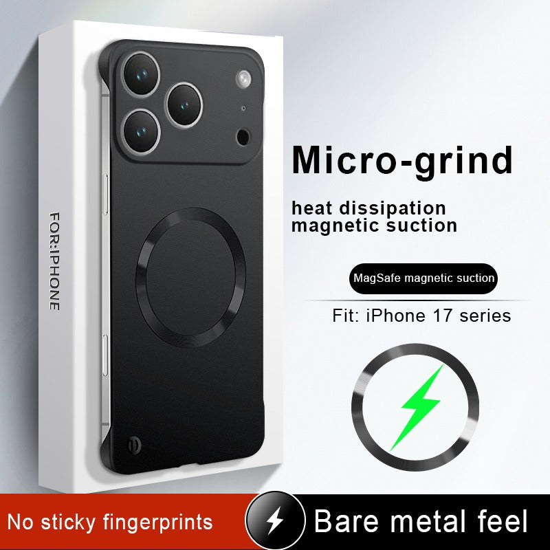 Phone Case Luxury Metallic Paint Magnetic Edge-Less iPhone Case