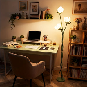 Magnolia Floor Lamp - Adjustable Height, USB-Powered