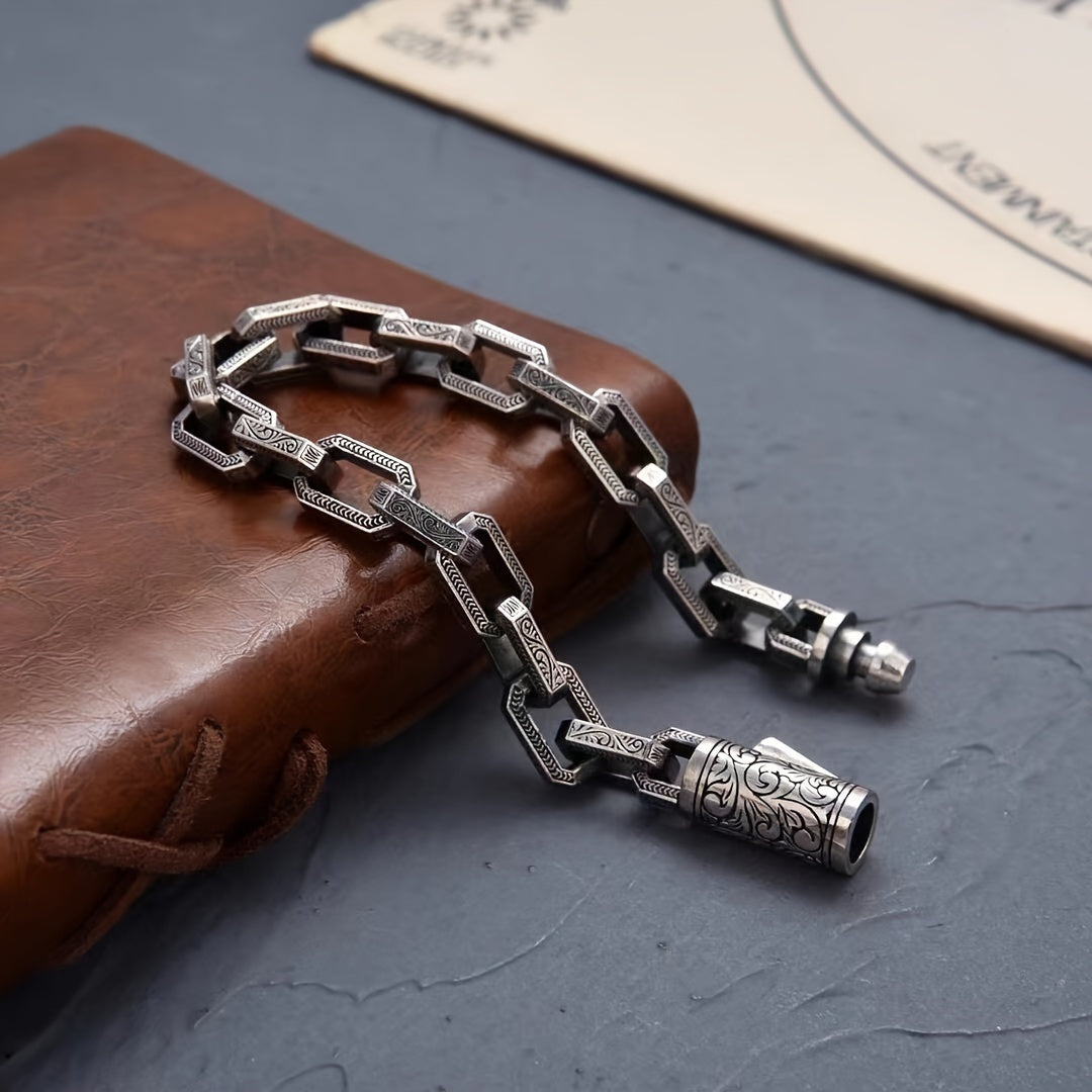 Vintage Fashion Copper Bracelet for Men, Korean Hip-Hop Style