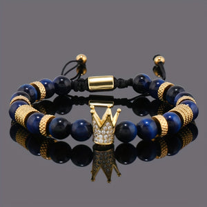 Royal Golden Crown Charm Men Bracelet