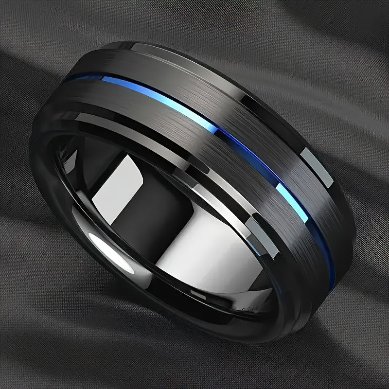Set of 4 Men's Stainless Steel Titanium Rings, Suitable for Both Men And Women