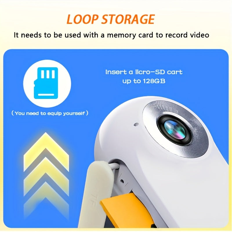 1080P Pet Camera with Display - First-Person View, Long-Lasting 350mAh Rechargeable Battery