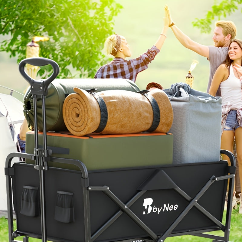 Versatile Collapsible Shopping Cart with Adjustable Height And 360° Non-Slip Wheels