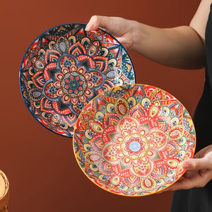 1/2/4pcs | 8" Colorful Ceramic Plates - Perfect for Pasta, Pancakes & Steak
