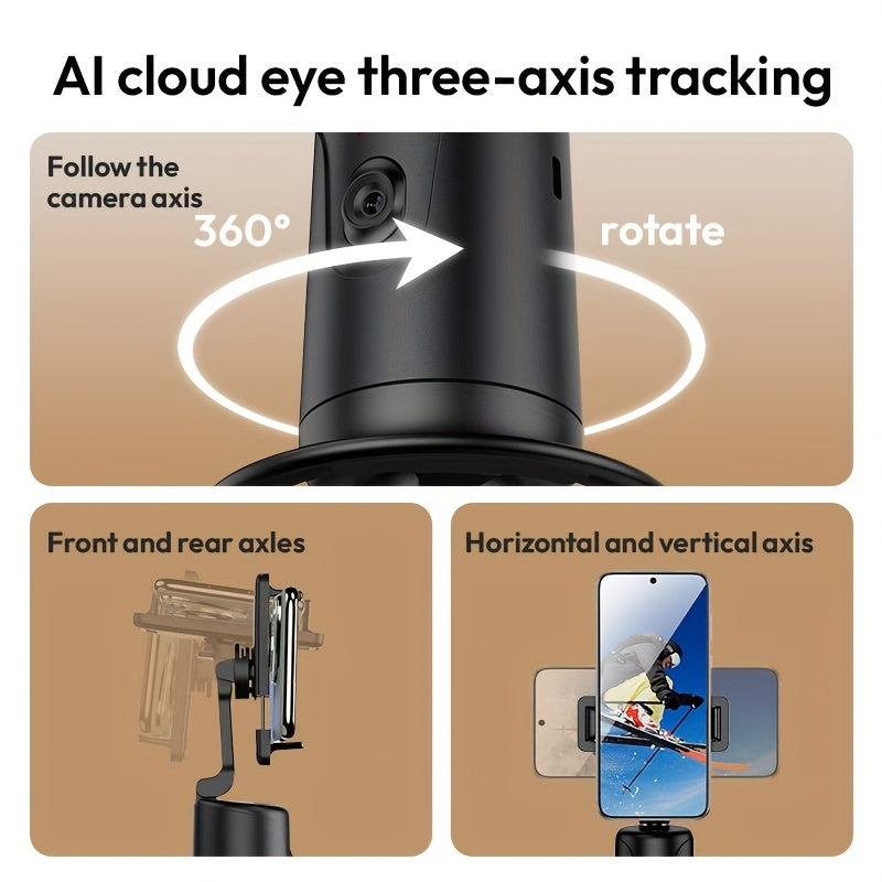 Magic Intelligent - Mobile Cloud Stabilizer, Full Automatic AI Tracking, Live Streaming Desktop Phone Holder