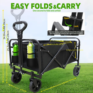 Track And Field Equipment Transport Vehicle, with Adjustable Height And 360° Anti-slip Tires