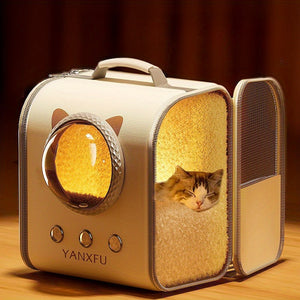 Winter Warm Cat Backpack for Small Pets - Portable Foldable Pet Carrier