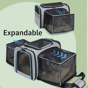 Portable Expandable Pet Carrier For Cats And Small Dogs