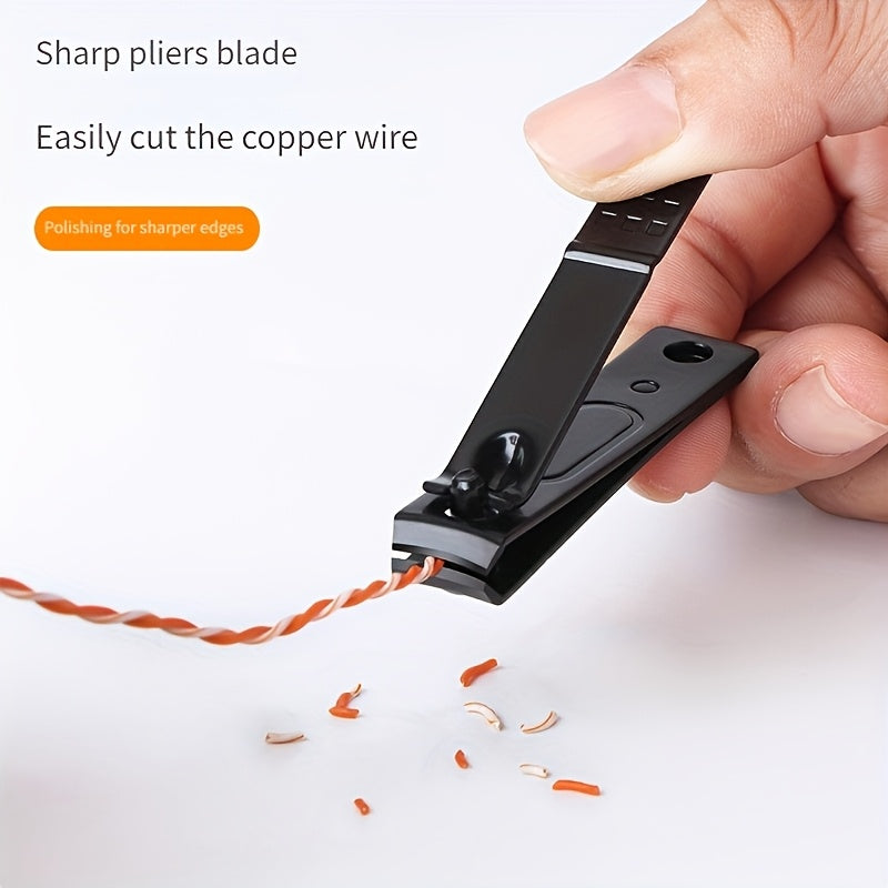 Black Nail Clipper Set, Stainless Steel Nail Scissors for Men