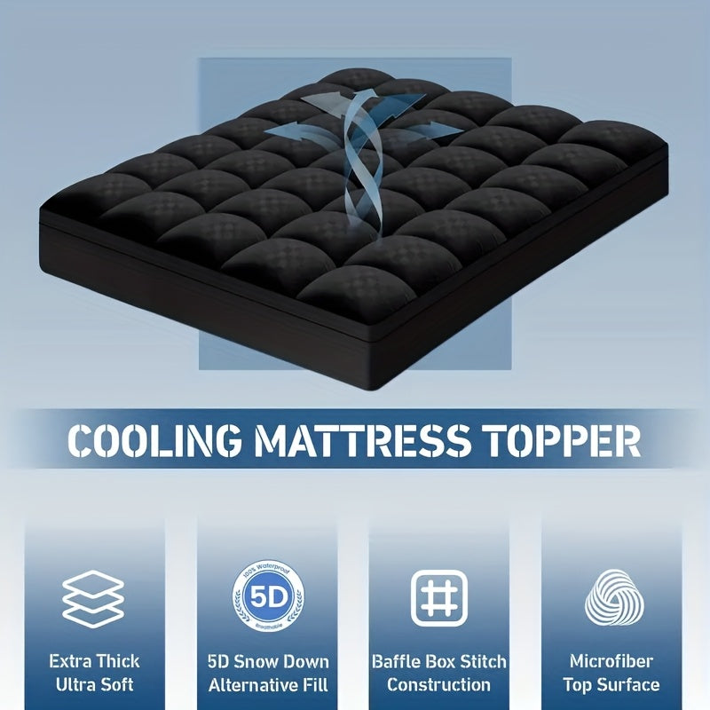 Ultra-thick Cooling Mattress Protector, Deep Pocket (8-21 Inches)
