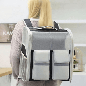 2-in-1 Pet Backpack Carrier with Wheels - Travel Backpack or Wheeled Suitcase for Cats & Small Dogs