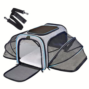 Portable Expandable Pet Carrier For Cats And Small Dogs