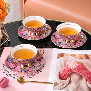 European Retro Luxury High-end Bone China Coffee Cup Ceramic