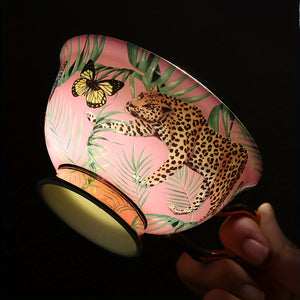 European Retro Luxury High-end Bone China Coffee Cup Ceramic