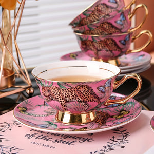 European Retro Luxury High-end Bone China Coffee Cup Ceramic