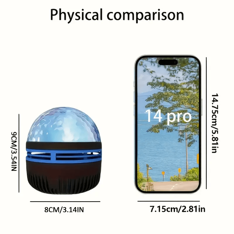 Water Wave Star Projection Lamp with USB Interface - 16 Color Changing LED, Dimmable