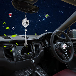 Elegant Crescent Moon Car Charm - Zodiac Series