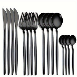 16pcs Stainless Steel Thin Portuguese Cutlery Set