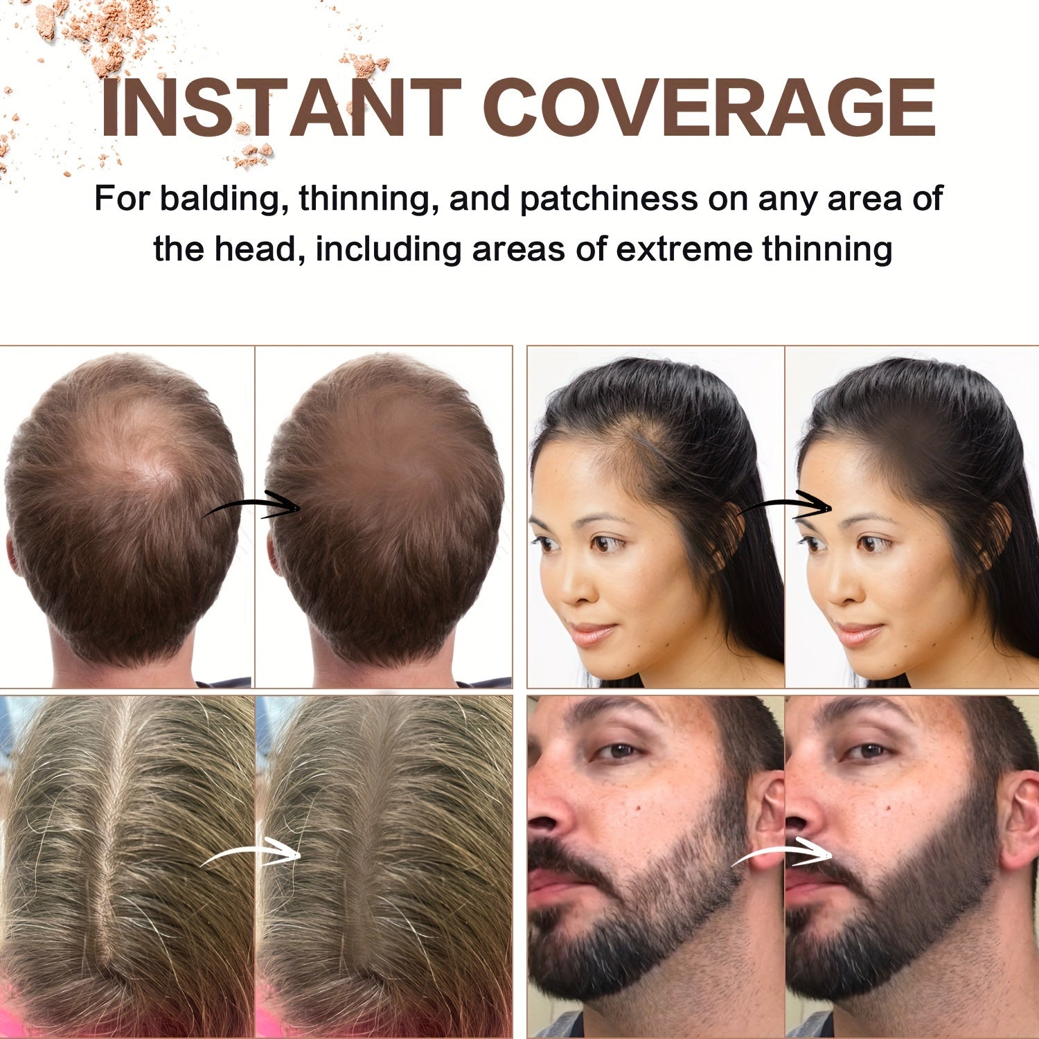 Hairline Concealer Powder - Instant Coverage, Natural Finish