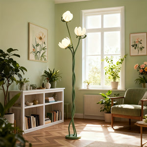Magnolia Floor Lamp - Adjustable Height, USB-Powered