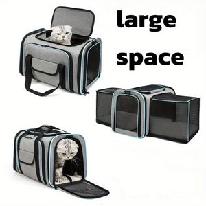 Portable Expandable Pet Carrier For Cats And Small Dogs