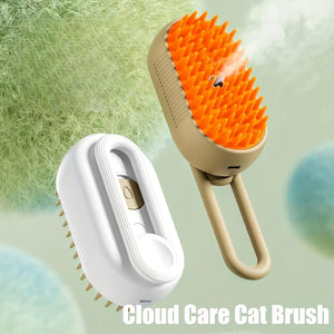3-in-1 Rechargeable Cat & Dog Hair Removal Steam Comb with Bristles & Steam Technology