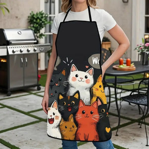 1pc Cute Cat Print Apron