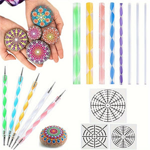 16pcs Mandala Painting Tool Set for Painted Rocks, Mandala Art and Ceramic Crafts