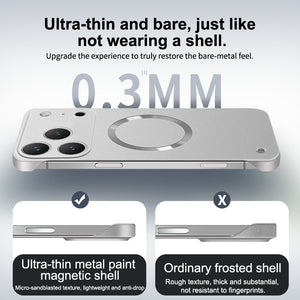 Phone Case Luxury Metallic Paint Magnetic Edge-Less iPhone Case