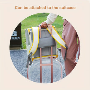 1pc Portable Pet Carrier, Lightweight And Foldable, Stylish And Breathable