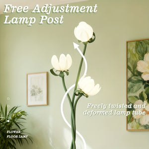 Magnolia Floor Lamp - Adjustable Height, USB-Powered