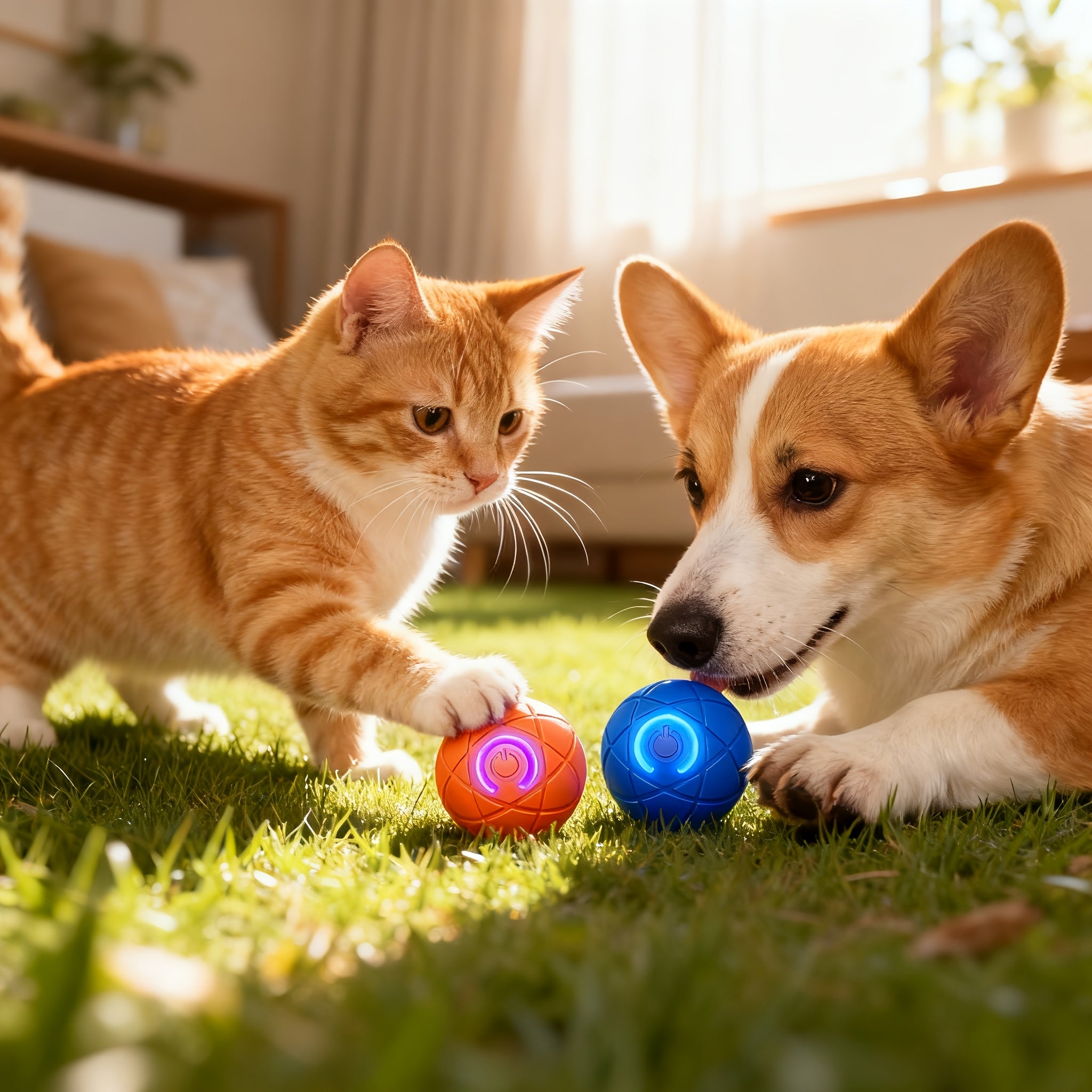 Interactive Bouncing Dog Toy Ball with Gravity-Activated Motion & Automatic Bouncing