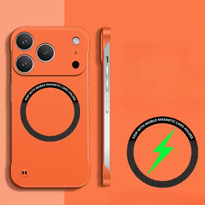 Case Designed for iPhone Series Featuring a Magnetic Frameless Hard PC Construction