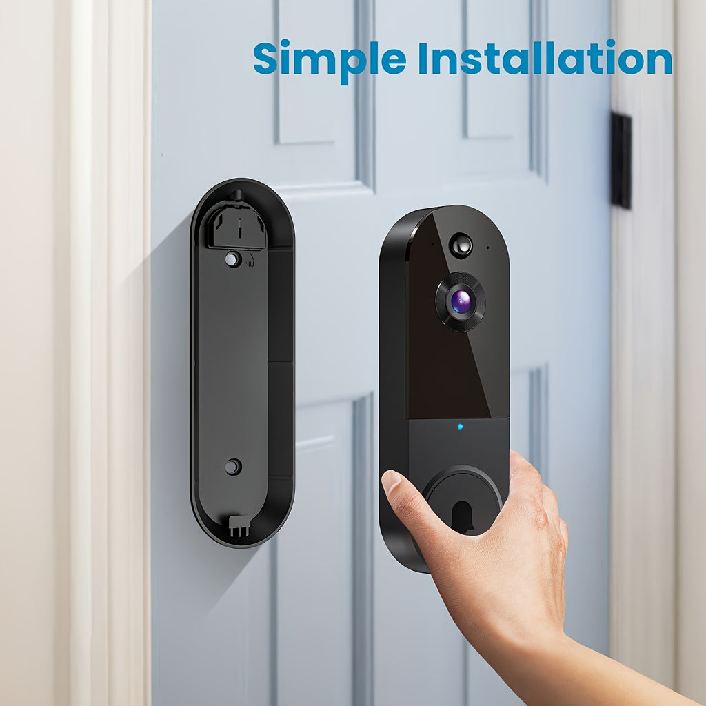 Wireless 1080P Surveillance Doorbell, 2.4G Wireless Video Is Clear. USB Charging
