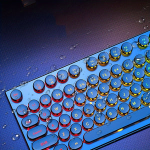Hot Mechanical Keyboard - Wired Retro Round Key Keyboard