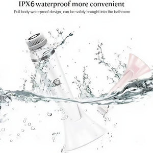 4-in-1 Electric Facial Cleansing Brush with Interchangeable Heads
