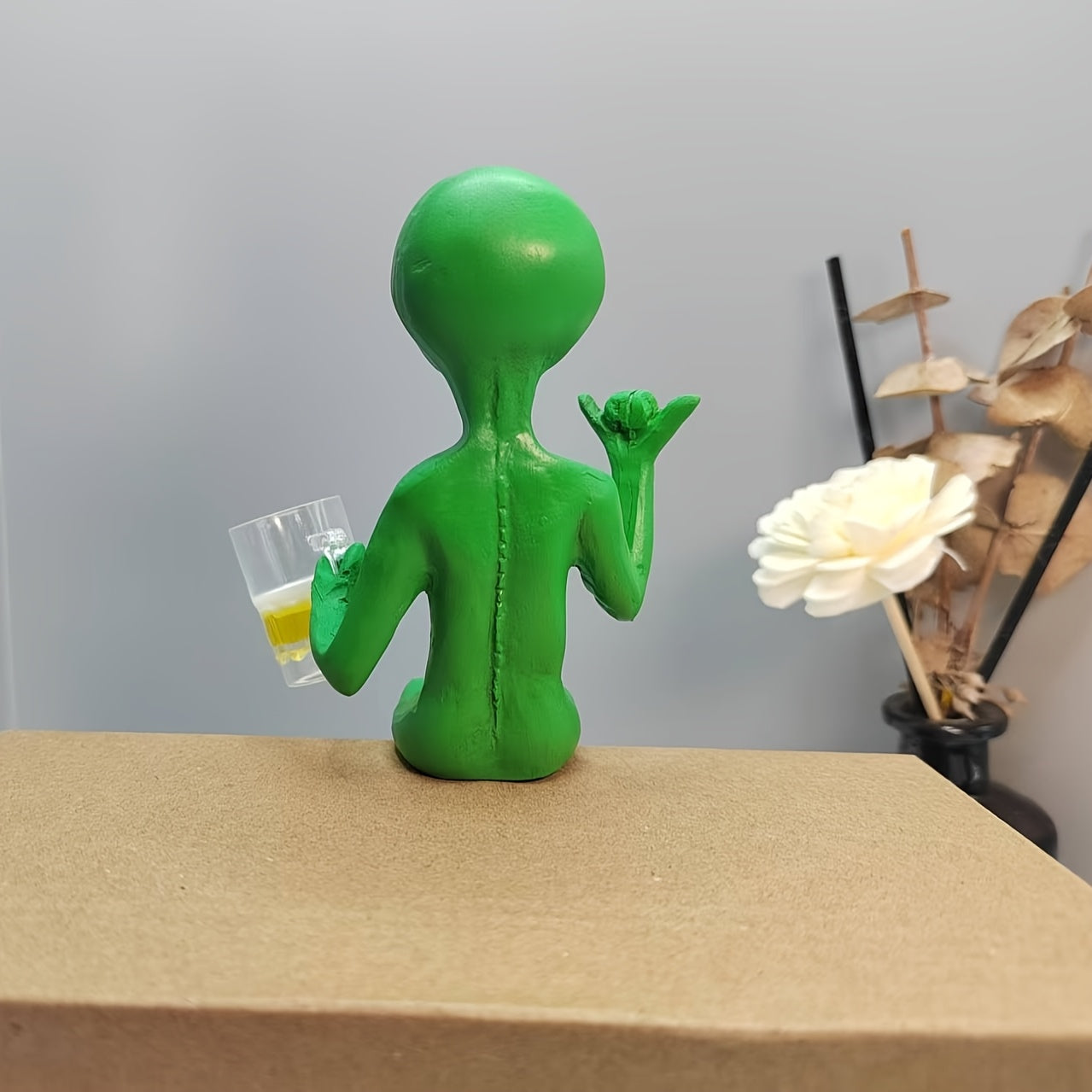 A Resin Skull Drinking Ornament, Creatively Handcrafted, Suitable for Outdoor