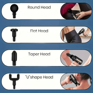 1pc Powerful Cordless Massage Gun with LED Display - Deep Tissue Muscle Relaxer