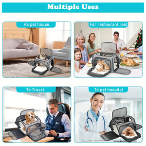 Portable Expandable Pet Carrier For Cats And Small Dogs